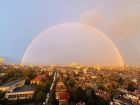 Красив изгрев и двойна дъга зарадваха софиянци